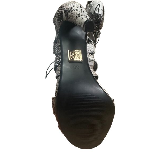 NWT CSP Shoewear and Clothing Lace Up Python Hydra Heels RARE - Size 39 - Picture 7 of 11